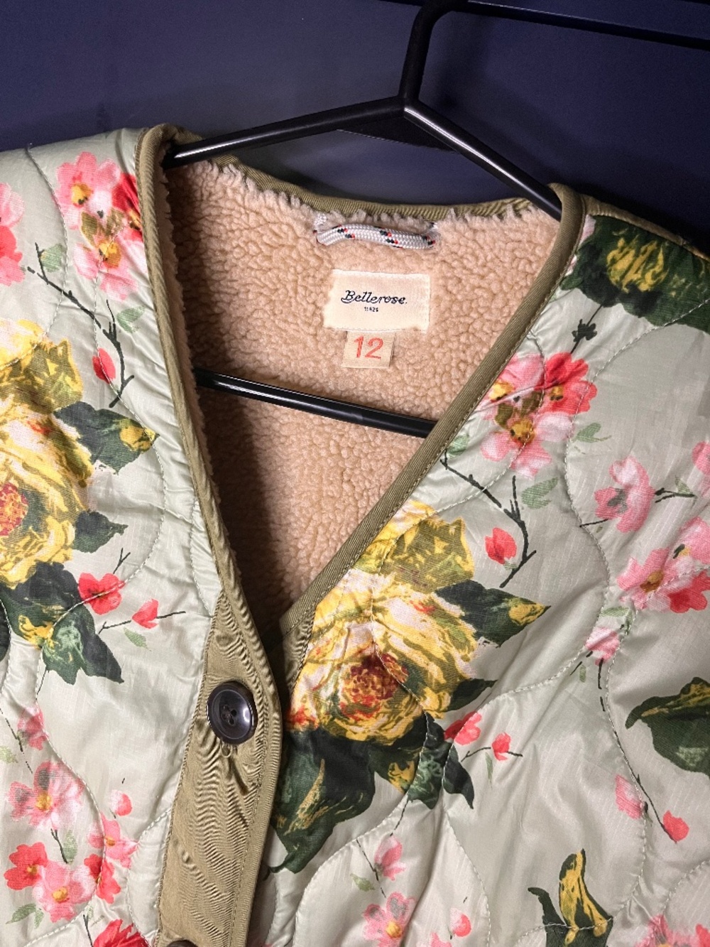 sherpa-lined jacket, kids size 12